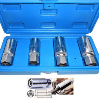 Trade Shop Trade Shop - Set De 4 Pcs Roller Presents Tornillo Extractor 1/2 6 8 10 12mm