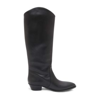 Sergio Levantesi Hilary Zwart Cachemire Leren Laarzen - Dames - Cowboylaarzen - Zwart - 37 1/2 EU - Schoenen