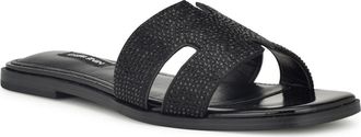 Nine West Giselle Flat Sandal in Black at Nordstrom Rack, Size 9.5