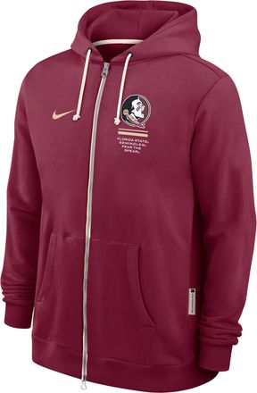 Nike Florida State Sideline Standard Issue Nike Mens Dri-FIT College Full-Zip Hoodie in Red | 03AV69XFTN-1FA