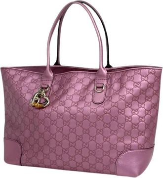 Gucci Pre-owned Tote Bags, female, Pink, Size: ONE SIZE Pre-owned Vintage Shoulder Tote Bag