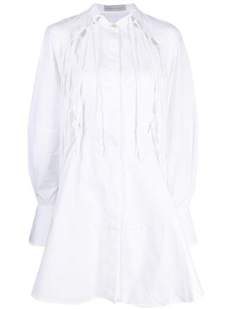 Palmer//harding Connected cotton flared dress - women - Cotton - 8 - White