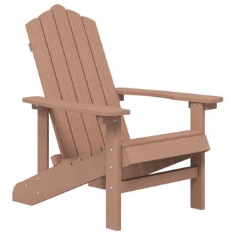 vidaXL Silla De Jard&iacute;n Adirondack Hdpe Marr&oacute;n Vidaxl