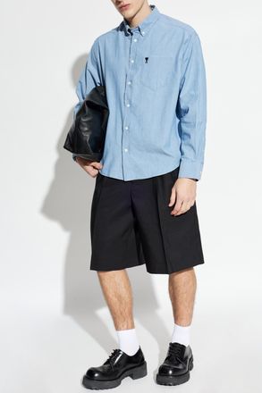 Ami Shirt With Pocket, Mens, Blue