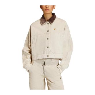 adidas Chaqueta Tracktop de Lona - Sport - Mujer - Beige - L