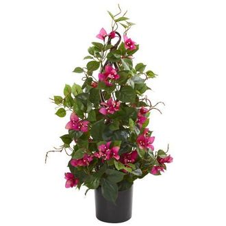 Nearly Natural 24-in Bougainvillea Artificial Climbing Plant in Green/pink at Nordstrom