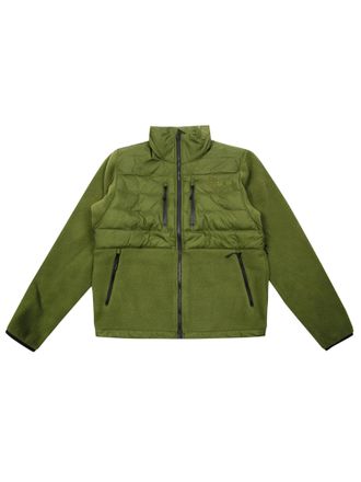 The North Face Hybrid Design Black Jacket with Textured Fabric Panels