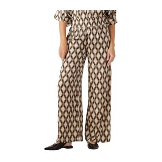 Kudibal Copenhagen Broeken, Dames, Veelkleurig, S, Wijde Pijp Ecru Broek Margo