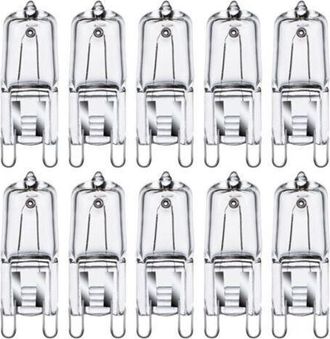 OEM Bombillas Hal&oacute;genas G9, Bombillas C&aacute;psula G9 De 33w (34w), Luz Blanca C&aacute;lida G9 230v 2800k, Regulables, Paquete De 10