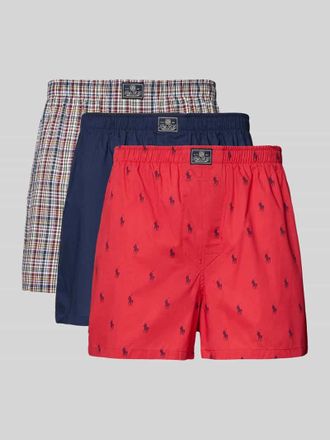 Ralph Lauren Boxershorts mit elastischem Bund im 3er-Pack in Rot, Gr&ouml;&szlig;e S