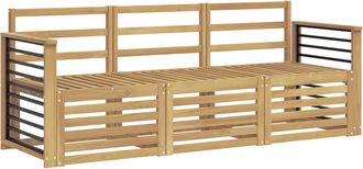 vidaXL Juegos De Sof&aacute;s 3 Uds. Blanco Madera De Acacia S&oacute;lida Vidaxl
