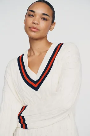 English Factory Cable Knit Sweater Mini Dress