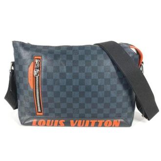Louis Vuitton Pre-owned Cross Body Bags, male, Blue, Size: ONE SIZE Pre-owned Canvas Cross Body Bag