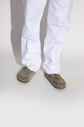 Birkenstock Boston Slides, Mens, Green