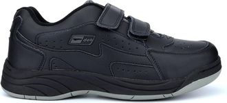 Generic Mens Wide Fit Trainers Mens Extra Large Trainers Mens Coated Leather Mens Trainers Mens Touch Fasten Trainers Mens Lace Up Trainers Mens Black Trainer