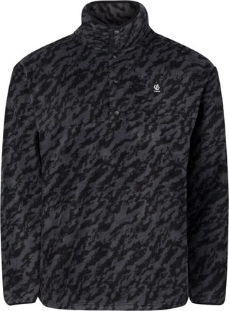 Dare 2B Dare 2B Herenfleece met kwartritssluiting in marmermotief (Zwart)