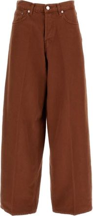 Haikure Wide Jeans - Dames - Loose Fit Jeans - Bruin - W24 - Katoen - Jeans