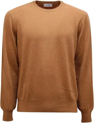 Sonrisa Truien & Vesten, Heren, Beige, XL, Kasjmier, Cashmere trui met ronde hals