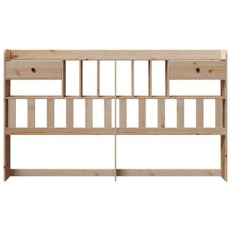 Berkfield Home Headboard with Storage 180 cm Solid Wood Pine in Light Tan