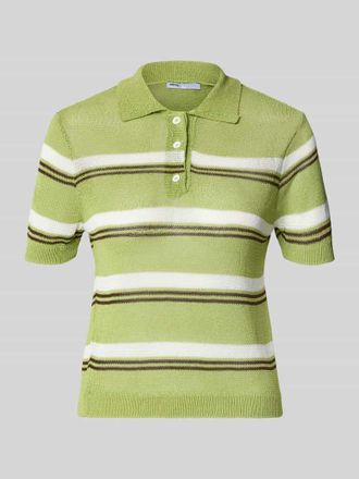 Mango Slim Fit Poloshirt in Strick-Optik Modell Verdi in Oliv, Gr&ouml;&szlig;e XL