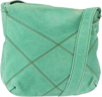 Loewe Pre-owned Cross Body Bags, female, Green, Size: ONE SIZE Pre-owned Leather Shoulder Bag