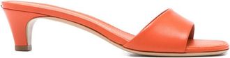 Ferragamo Orange Lisie Heels
