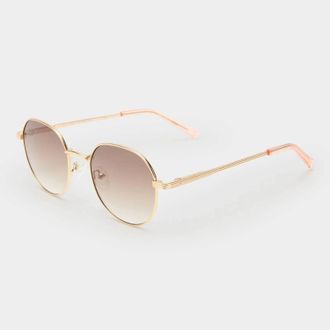 Le Specs Womens Odyssey Frame Sunglasses In Gold