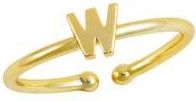 Savvy Cie Jewels 18K Yellow Gold Plated Initial Ring in Gold H at Nordstrom Rack