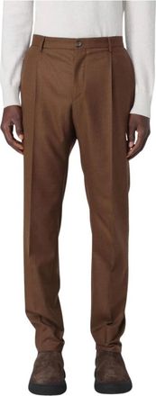 Tagliatore Broeken, Heren, Bruin, S, Plooitjesbroek