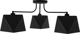 Netlighting Adamant Multi Arm Semi Flush Ceiling Light Black 75cm