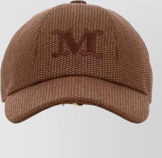 Max Mara raffia-effect baseball cap