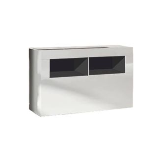 Dmora Zapatero Bernardin, Zapatero, Armario De Entrada Multiusos, Zapatero, Made In Italy, 91x35 H57 Cm, Blanco Brillante - Dmora