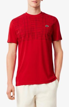 Lacoste x Novak Djokovic Ultra-Dry Performance T-Shirt in Red at Nordstrom, Size 6