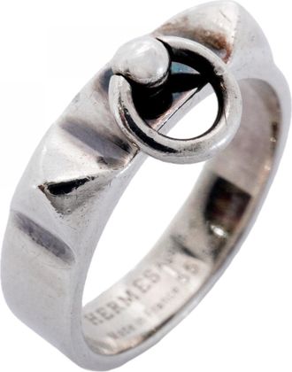 Herm&egrave;s Silver 925 Band Ring (Pre-Owned)