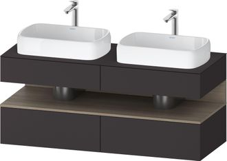 Duravit Qatego Meuble Sous-lavabo En Console, 2 Tiroirs, 2 - Duravit