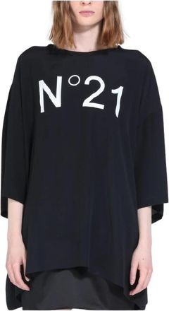 N&deg;21 Crepe de Chine Blouse - Dames - T-shirts - Zwart - ONE Size - Tops