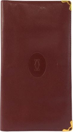 Cartier Bordeaux Leather Long Wallet (Bi-Fold) (Pre-Owned)
