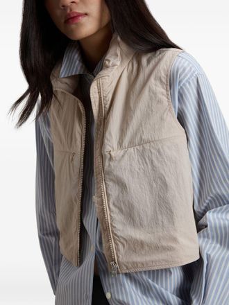 Woolrich Nylon Zip Vest - Beige