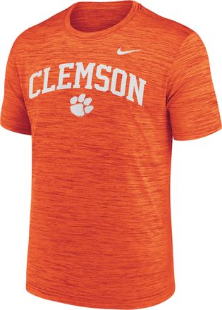 Nike Clemson Primetime Arch Logo Velocity Nike Mens Dri-FIT College T-Shirt in Orange | NKPQ89MCLN-DNF
