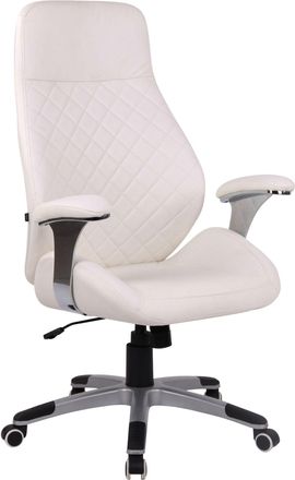 Clp Clp - Silla De Oficina Layton En Cuero Sint&eacute;tico O Cuero Aut&eacute;ntico Blanco Simil Cuero