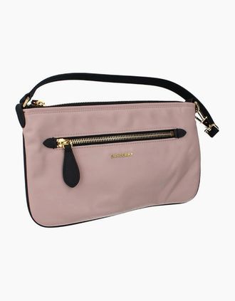 Burberry Womens Burberry Double Faced Pouch - Rose Beige