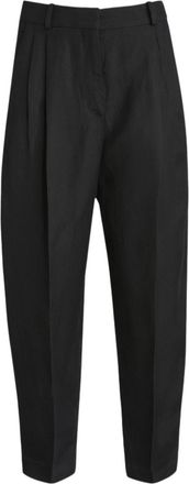 Stella McCartney Pantaloni affusolati con pieghe - Nero