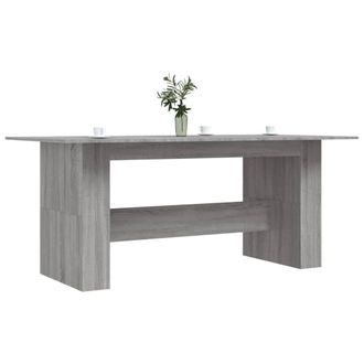 Berkfield Home Elegant Dining Table Grey Sonoma 180x90x76 cm Engineered Wood | Size: 180 x 90 x 76 cm