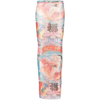 Act N&deg;1 Maxi Skirts, female, Multicolor, Size: L Long Tulle Maxi Skirt