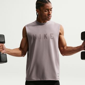 Nike Mens N.A.C. Dri-FIT Training Tank Top in Grey | IF2797-226