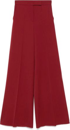 Max Mara High-waist broek van scheerwol - Rood