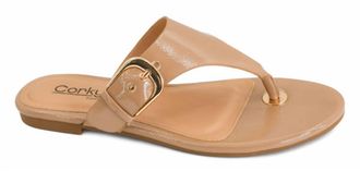 Corkys Footwear Womens Whats The Gossip Thong Sandals In Camel