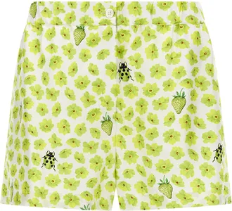 Versace Multicolor Silk Bermuda Womens Shorts