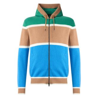 Herno Zip-throughs, male, Multicolor, Size: 3XL Striped Zip Sweater