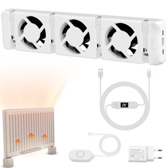 OEM Ventilador De Radiador 3.0, Amplificador Inteligente De Radiador, Velocidad Ajustable Con Termostatos, Ventilador De Calefacci&oacute;n Silencioso, Ahorra En